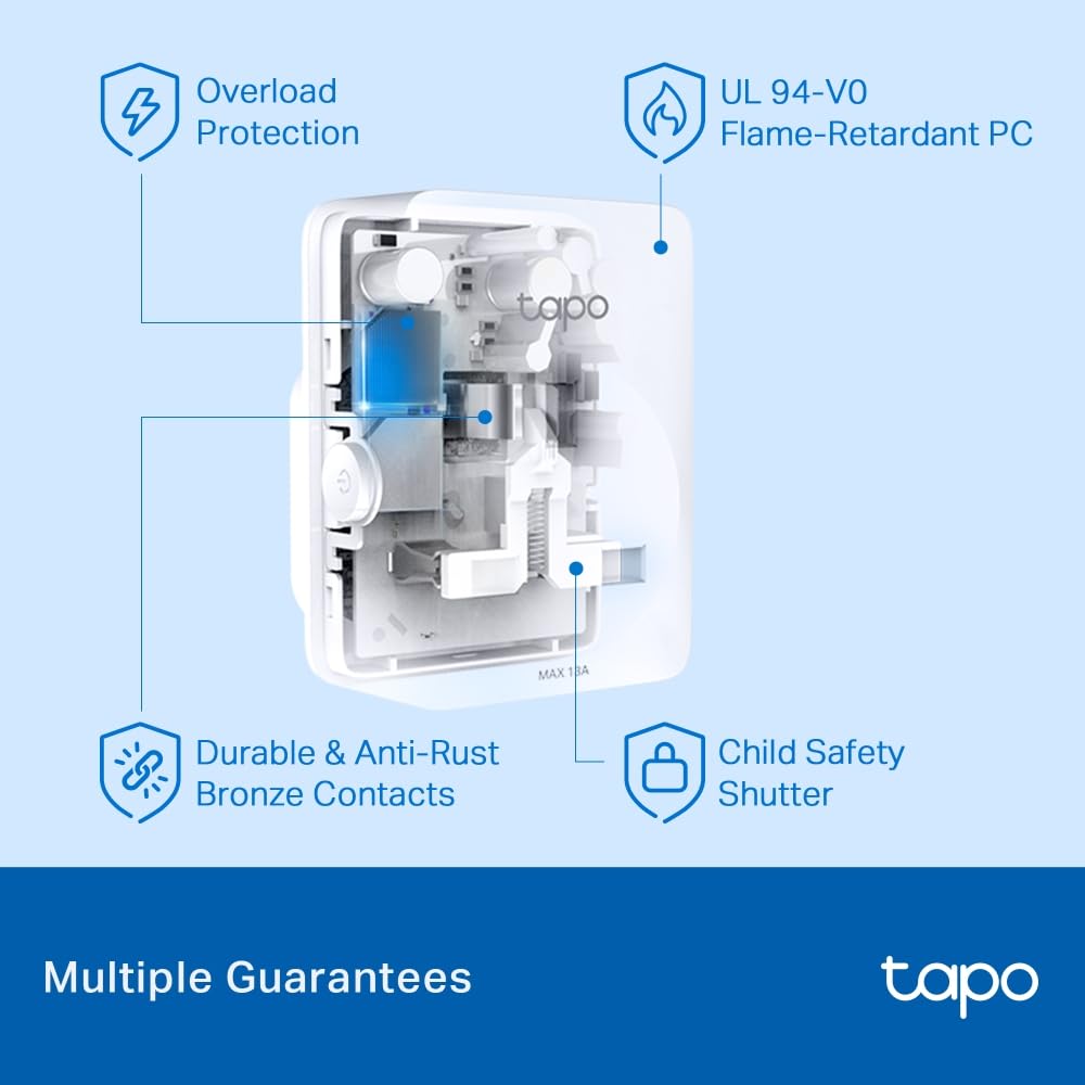 Tapo P110 (4-Pack) Smart Plug, WiFi Plug, Energy Monitoring, Electricity Usage Monitor, App Remote Control, Alexa,Voice Control with Alexa & Google, Away Mode, Scheduling & Timer, Device Sharing