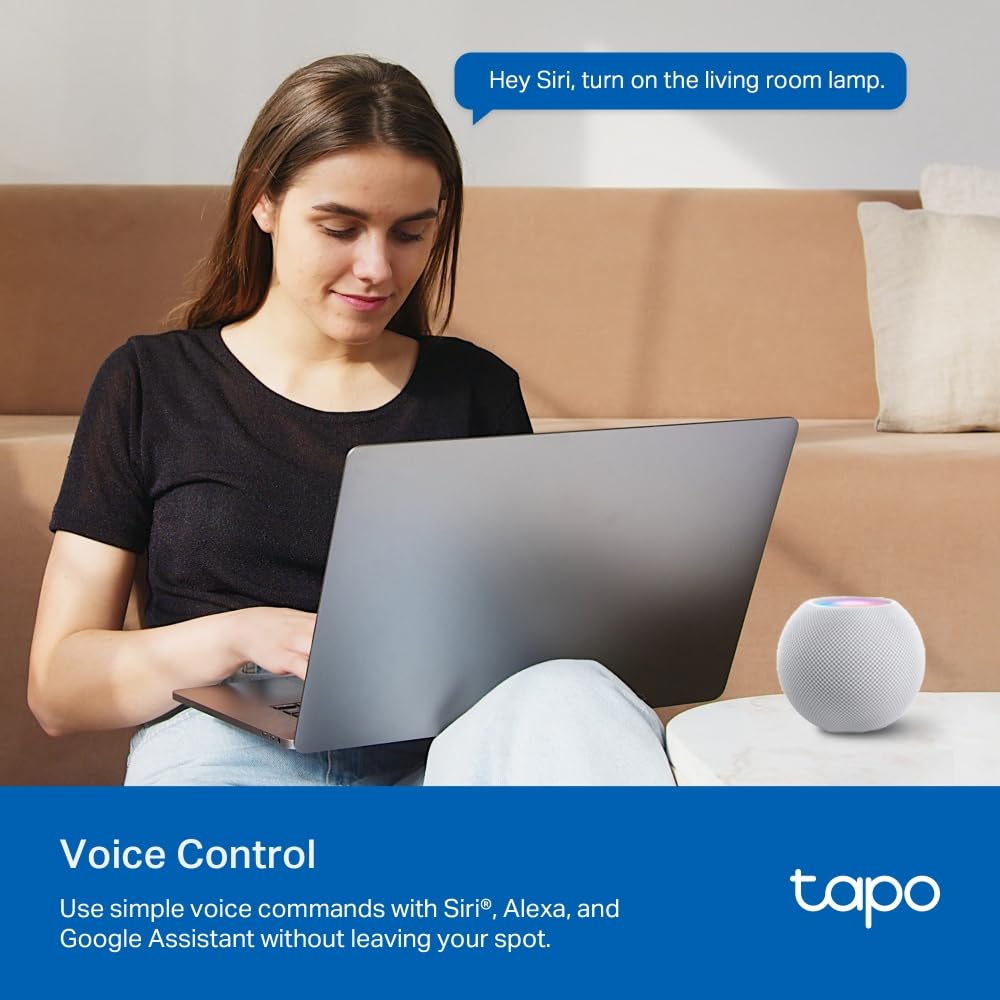 Tapo P110M (4-pack) Smart Plug, WiFi Plug, Energy Monitoring, Electricity Usage Monitor, MATTER Certified, App Remote Control, Alexa, Voice Control with Alexa & Google, Away Mode, Compact Design