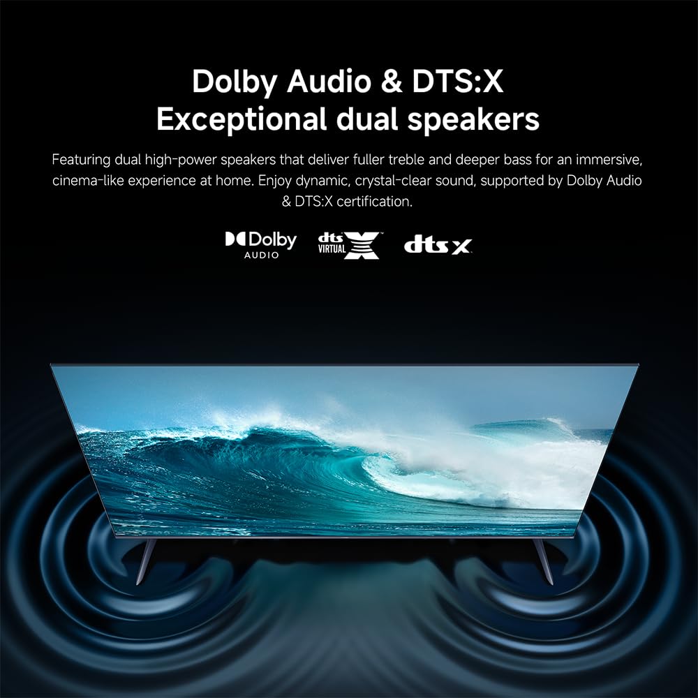 XIAOMI TV F Pro 43, 43 Inch (101 cm), 4K UHD QLED, Smart TV, Fire TV, HDR10+, MEMC, Alexa Voice Control, 2GB+32GB, Works with Apple AirPlay