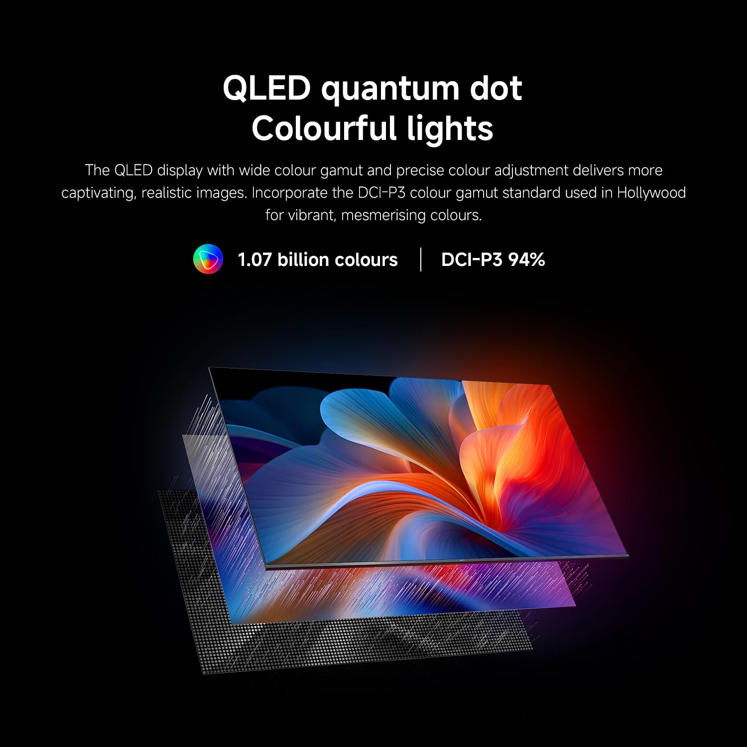 XIAOMI TV F Pro 43, 43 Inch (101 cm), 4K UHD QLED, Smart TV, Fire TV, HDR10+, MEMC, Alexa Voice Control, 2GB+32GB, Works with Apple AirPlay