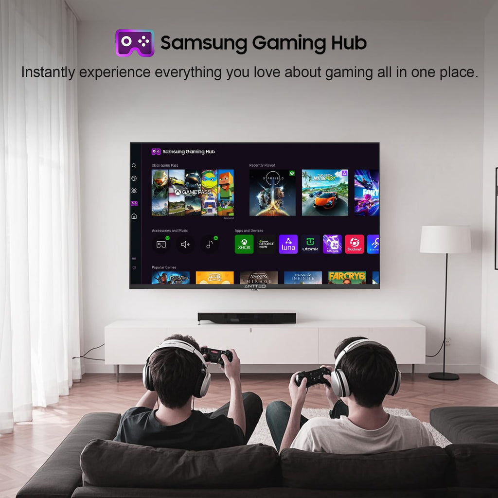 Antteq 32 Inch Smart TV, 32" Tizen OS HD Television with Netflix Disney+ Gaming Hub Samsung TV Plus Dolby Audio, Small TV for Bedroom or Kitchen