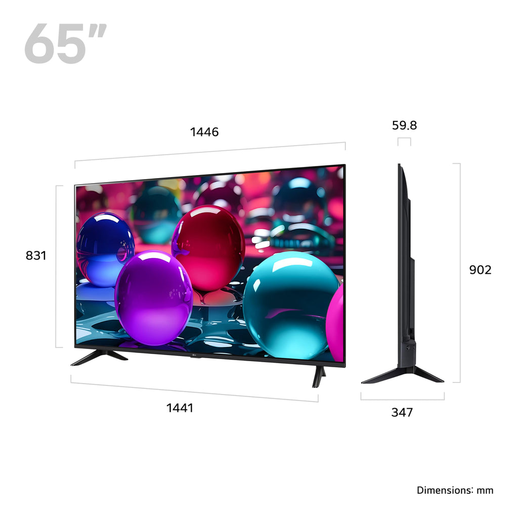 LG 65UA73006LA 65-Inch 4K Ultra HD HDR Smart TV (webOS 25 Platform with AI Concierge, Alpha 7 Processor 4K Gen8, Game Optimiser & ALLM, 60Hz) [Model 2025]