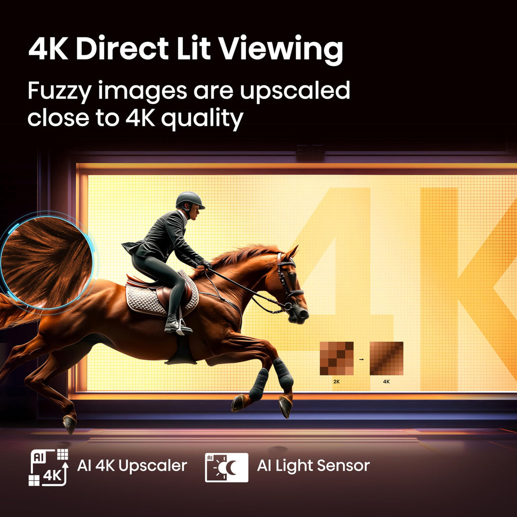 Hisense 43" 43E6QTUK 4K Ultra HD Smart TV AI TV - 4K UHD, Hi-View AI Engine, Precision Colour, AI Smooth Motion, Sports Mode with Freely, Disney +, YouTube, Netflix