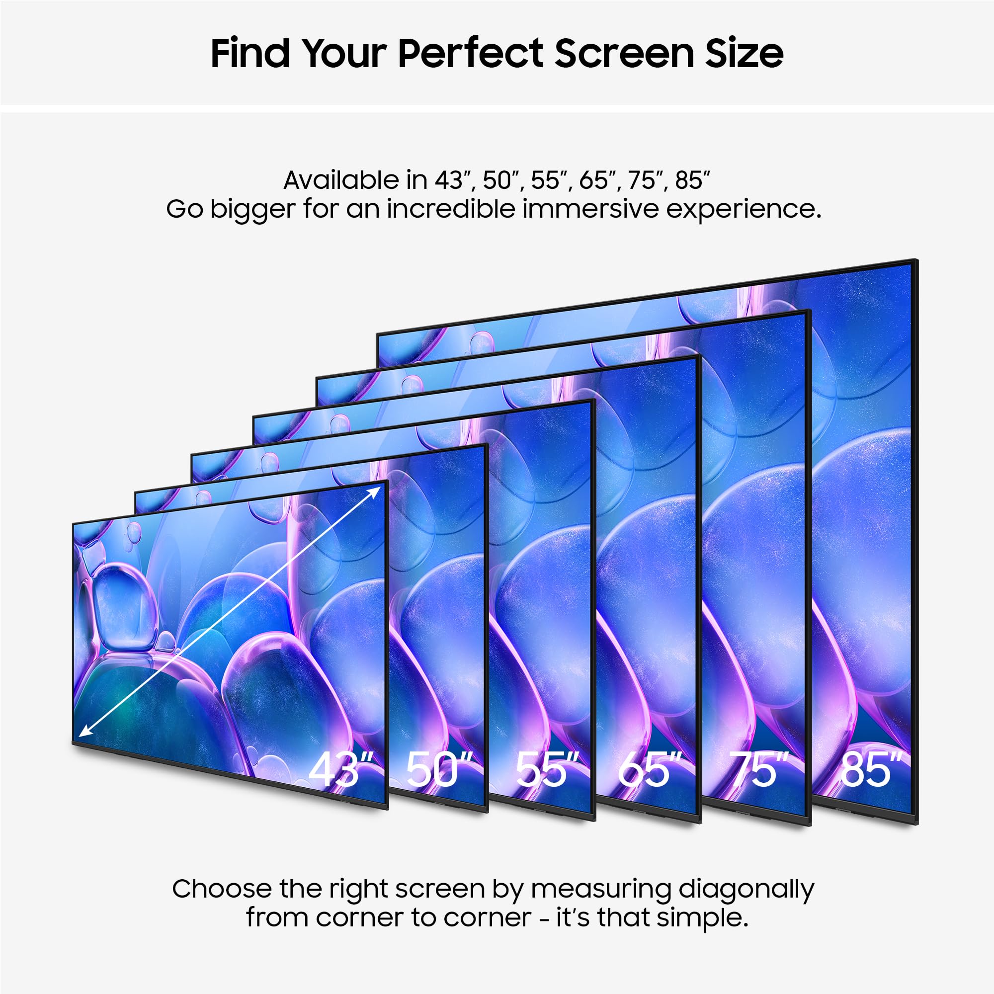 Samsung Crystal UHD 50" U7000F, Crystal Processor 4k, 4k Upscaling, Object Tracking Sound Lite, One UI Tizen, Smart TV, 2025