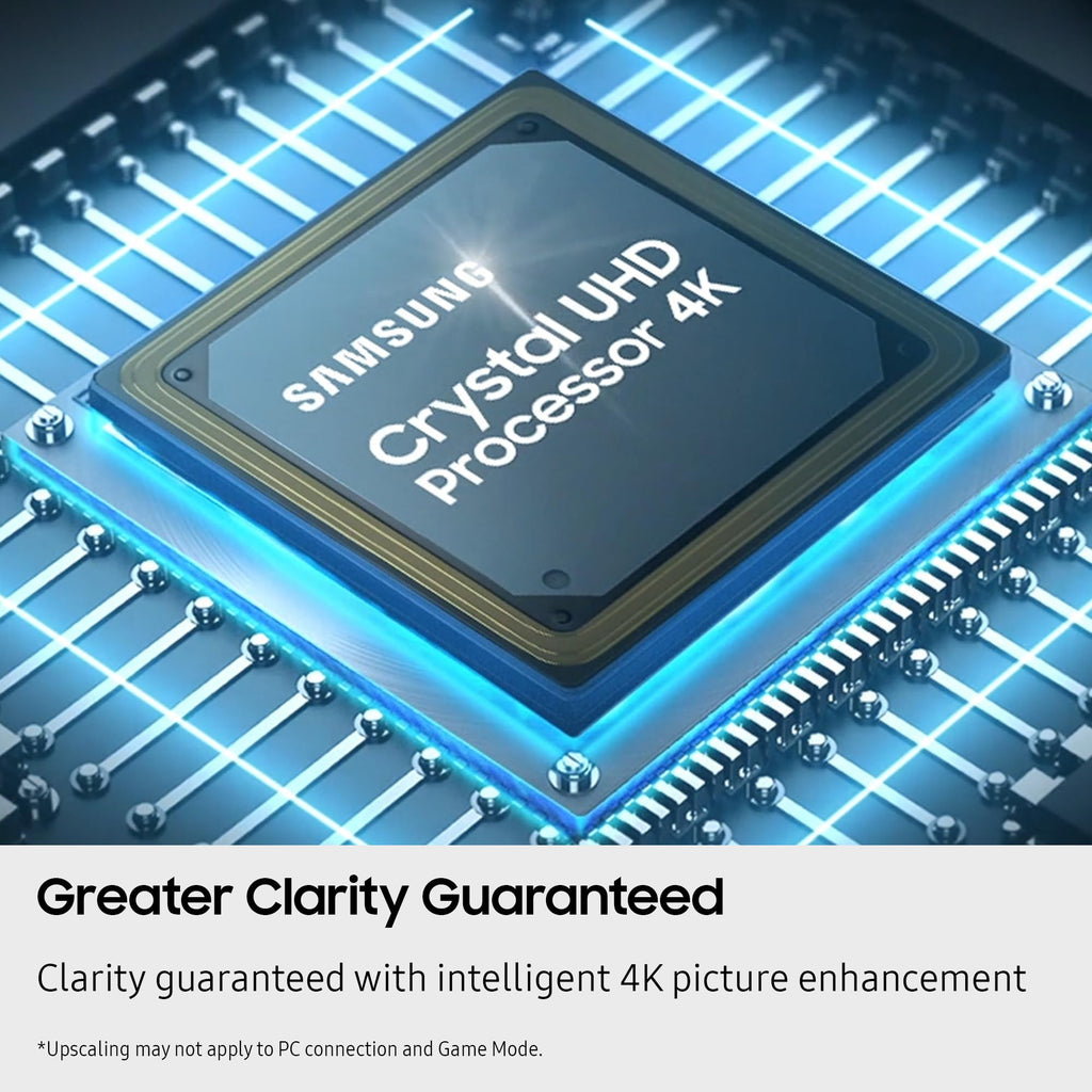 Samsung Crystal UHD 43" U7000F, Crystal Processor 4k, 4k Upscaling, Object Tracking Sound Lite, One UI Tizen, Smart TV, 2025